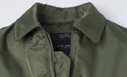 CWU/45P high quality thick nylon mens bomber jacket winter green black padded pilot flight jacket windproof