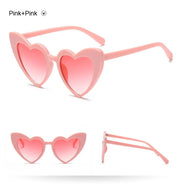 Love Heart Cat Eye Sunglasses Woman Vintage Christmas Gift Black Pink Red Heart Shape Sun Glasses For Woman Uv400