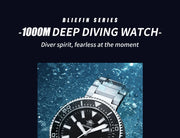 ADDIESDIVE Men's Luxury Watch 100Bar Waterproof BGW9 super luminous Sapphire Glass reloj hombre Automatic Mechanical Watches