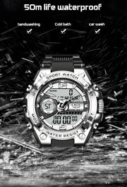 LIGE Digital Men Military Watch 50m Waterproof Wristwatch LED Quartz Clock Sport Watch Male Big Watches Men Relogios Masculino