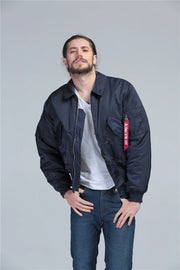 CWU/45P high quality thick nylon mens bomber jacket winter green black padded pilot flight jacket windproof