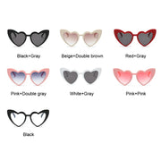 Love Heart Cat Eye Sunglasses Woman Vintage Christmas Gift Black Pink Red Heart Shape Sun Glasses For Woman Uv400