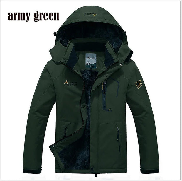 Winter parka men plus velvet warm windproof coats mens outdoor hooded jackets casaco masculino casacos men's outwear overcoat