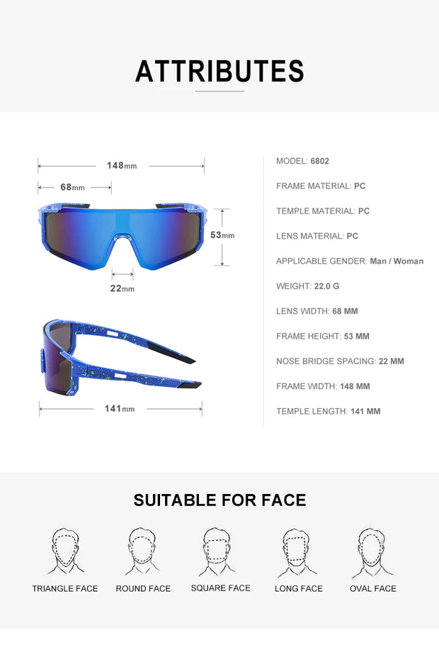 Oversized Rimless Sport Sunglasses Women 2023 New Fashion Frameless Shield Sun Glasses For Men Outdoor Bicycle Mountain Eyewear