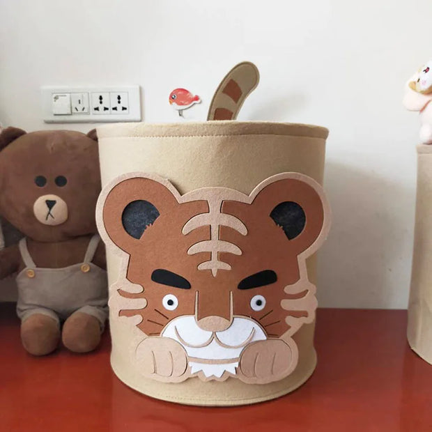 Cotton Animal Storage Basket Kids Toys Clothes Shoes Organizer Sundries Folding Storage Box Cabinet Home Kwaii Basket Container