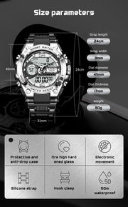 LIGE Digital Men Military Watch 50m Waterproof Wristwatch LED Quartz Clock Sport Watch Male Big Watches Men Relogios Masculino