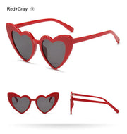 Love Heart Cat Eye Sunglasses Woman Vintage Christmas Gift Black Pink Red Heart Shape Sun Glasses For Woman Uv400