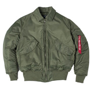 CWU/45P high quality thick nylon mens bomber jacket winter green black padded pilot flight jacket windproof