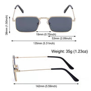 Small Rectangle Sunglasses Women Vintage Brand Metal Frame Square Sun Glasses for Men Shades Luxury Female Punk 2000S Eyewear