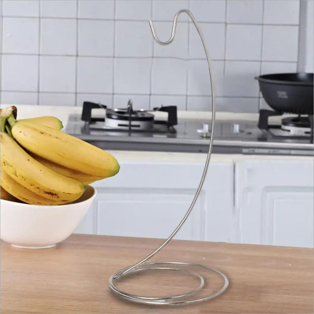 Stainless Steel Banana Tree Stand Hook Home Use Durable Accessories Draining Metal Multifunction Holder for Home Decor Kitchen