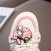 Girls Cute Cartoon Hello Kitty Casual Shoes Korean Style Trendy Brand Shoes Boys and Girls Kid's All-match Sports Shoes Sneakers