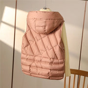 Female 90% White Duck Down Ultra Light Sleeveless Down Vest 2023 New Autumn/Winter Fashion Hooded Basics Women Warm Vest Coat