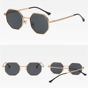 KLASSNUM Women Metal Sunglasses Vintage Men Octagon Luxury Brand Design Sun Glasses UV400 Protection Polygon Frame Eyepiece 2024