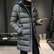 Cotton Coat with High Collar Men's Ultimate Warmth Winter Parka Down Coat with High Collar Hood for Wind for Maximum for Wind