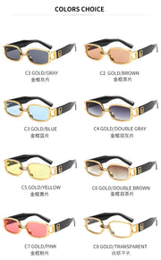 New Fashion Vintage Sunglasses Women Men Brand Designer Retro Rectangle Sun Glasses Female male Popular Colorful Square Eyewear