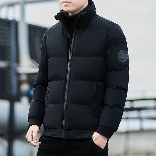 Winter Tiger Head Cotton Coat Men's New Thickened Warm Coldproof Casual Fashion Hooded Male Clothes