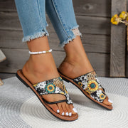 Bohemian Flat Shoes for Women 2023 Summer New Fashion Clip Toe Gladiator Slippers Female Plus Size Soft Beach Flip Flops Zapatos