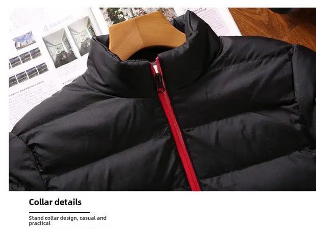 Thickened Autumn/winter Men's Sports Cotton Coat Stand Collar Cardigan Outdoor Padded Jacket Casual Warm