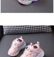 Kids Sneakers Children Baby Girls Boys Letter Mesh Led Luminous Socks Sport Run Sneakers Shoes Sapato Infantil Light Up Shoes