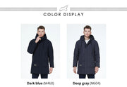 ICEbear 2023 winter  men's clothing thicken warm men's jacket hooded men's mid-length  coat fashionable cotton jacket MWD3061D