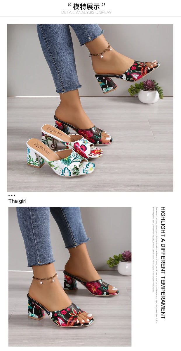 Summer 2024 new high-heeled one-line fish mouth sandals fashion casual wear women sandals  slippers  designer sandals