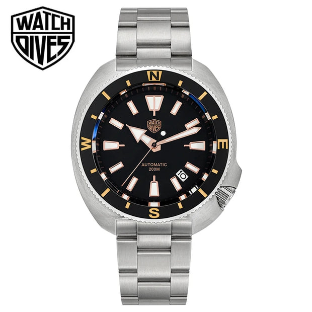 Watchdives Land Tortoisen WD6105 Dive Watch AR Sapphire BGW9 Luminous NH35 Automatic Movement Men Watches Waterproof 200m