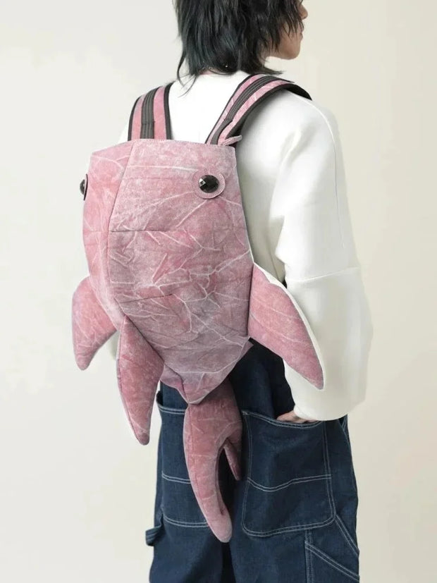 Whale Shark Shape Backpack Cartoon Personalized Animal Travel Bag Fashion Large Capacity Durable Knapsack Student Schoolbag