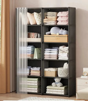 Dustproof Wardrobe Simple Assembly Storage Wardrobe Bedroom Opens Storages  Locker Large Capacity Clothes Organizer Cabinet