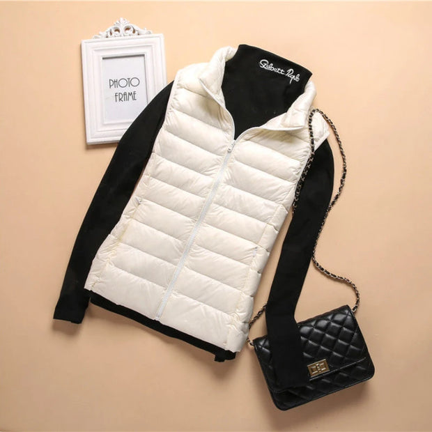 Down Lightweight White Duck Down Vest Short Sleeveless Vest  Autumn/Winter Slim Fit Ultra Light Down Jacket Women Jackets