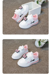 Disney Children's Cartoon Cute Mickey Mouse Casual PU Leather Casual Board Shoes Boys Girls Sports Running Shoes Kid's Sneakers