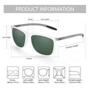 ZENOTTIC Square Polarized Sunglasses for Men Ultralight Carbon Fiber Sun Glasses Driving Fishing Golf Sports UV400 Protection