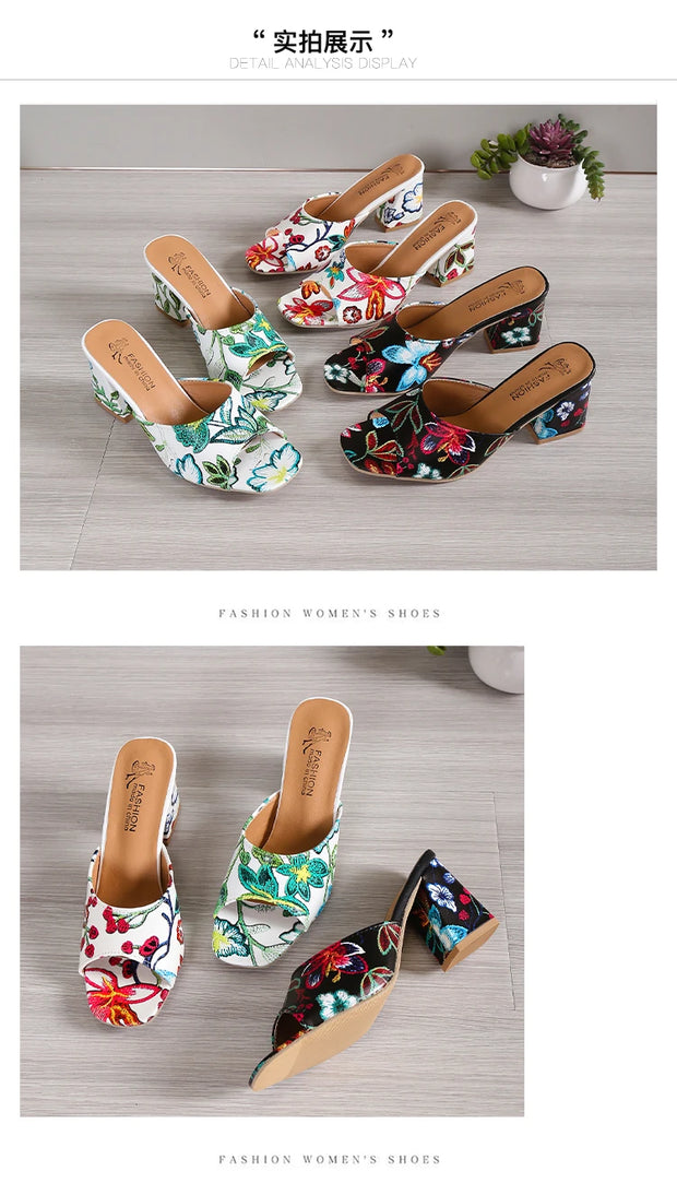 Summer 2024 new high-heeled one-line fish mouth sandals fashion casual wear women sandals  slippers  designer sandals