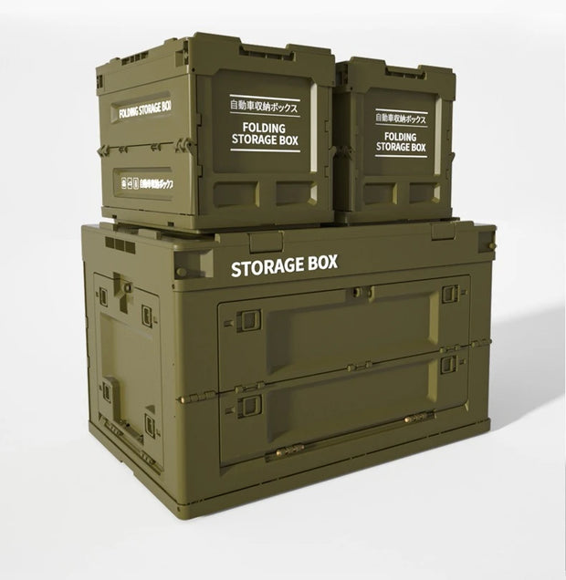 Outdoor Camping Storage box Folding box Thickened Camping organizer Car Trunk storage box Military storage box