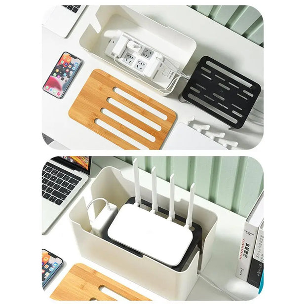 Router Storage Box Wire Cable Storage Case Organizer Box Socket Plug Wireless WiFi Router Board Bracket For Household Bedroom