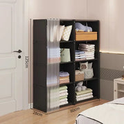 Dustproof Wardrobe Simple Assembly Storage Wardrobe Bedroom Opens Storages  Locker Large Capacity Clothes Organizer Cabinet