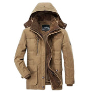 Windproof Fleece Jacket Men Warm Thick Windbreaker Military Coats Winter Hooded Parkas Outerwear Overcoat High Quality Clothing