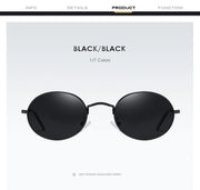 Trudren Unisex Designer Small Oval Sunglasses for Men Classic Retro Polarized Sun Glasses Womens Coin Edge Metal Sunglass RB3547