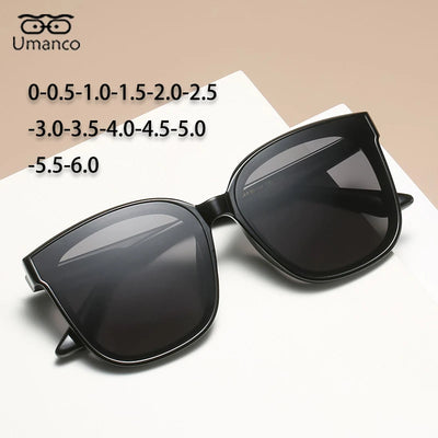 Umanco Fashion Polarized Myopia Sunglasses for Men Women Oversized Square Driver Sunglasses UV400 Designer Nearsight Glasses