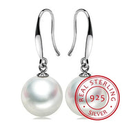 New fashion 925 Sterling Silver custom 
 10mm Pearl Drop Earrings Jewelry for Woman Girl Charm Wedding Party Couple Gift Jewelry