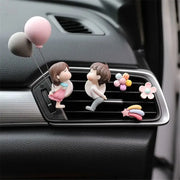 Lovely Couple Girl Boy Car Air Vent Freshener Essential Oil Perfume Clip Scented Aromas Diffuser Decor Auto Interior Accessories