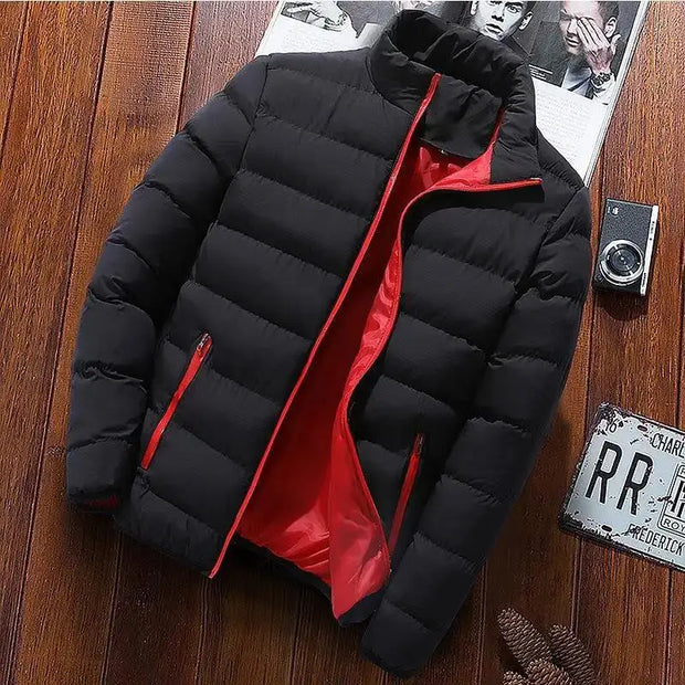 Thickened Autumn/winter Men's Sports Cotton Coat Stand Collar Cardigan Outdoor Padded Jacket Casual Warm