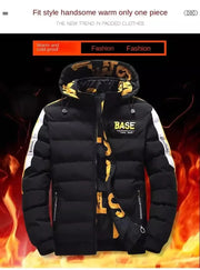 Men Autumn Winter Cotton Jacket Warm Comfortable Padded Thickened Down Jacket 2023 New Double-Sided Clothes Removable Cap M-5XL