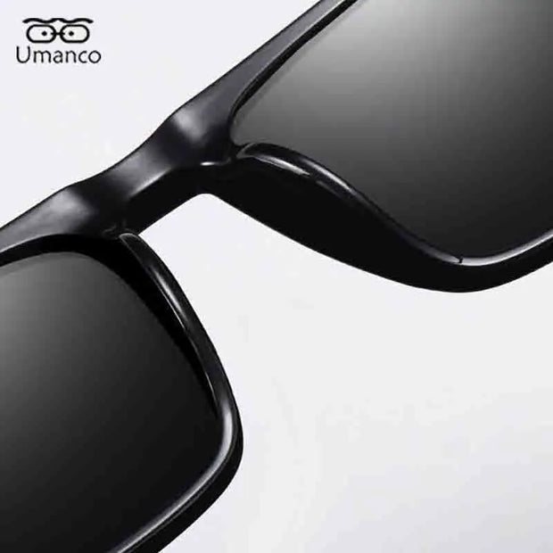 Umanco Fashion Polarized Myopia Sunglasses for Men Women Oversized Square Driver Sunglasses UV400 Designer Nearsight Glasses