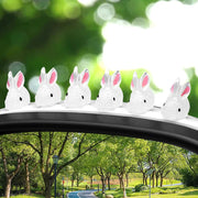 Cute Mini Bunny Car Light-emitting Ornament for Automobile Center Console Steering Wheel Rear Mirror Luminous Rabbit Decoration