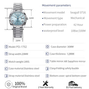 PAGANI DESIGN 2024 New Men's Watches Mechanical Top brand Luxury Automatic Watch For Men AR Sapphire glass Calendar Wrist watch