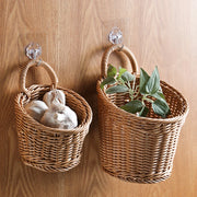 Woven Storage Basket Hanging Portable Wall Hanging Basket Portable Flower Plant Pot Desktop Kitchen Vegetables Storage корзина