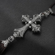 Car Pendant Metal And Crystal Diamond Cross Jesus Christian Auto Rearview Mirror Hanging Ornaments Auto Decoration Accessories