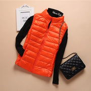 Down Lightweight White Duck Down Vest Short Sleeveless Vest  Autumn/Winter Slim Fit Ultra Light Down Jacket Women Jackets