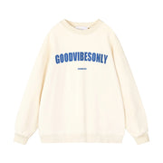 Hirsionsan Letter Print Loose O Neck Sweatshirt Women Korean Casual Pullovers Oversized Warm Loose  Female Sportwear 2023 New