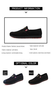 Summer men's casual and fashionable casual shoes, men's canvas shoes, breathable and comfortable men's shoes, lazy flat shoes